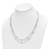 Lex & Lu 14k White Gold Diamond Multi Station Double Strand Necklace - 4 - Lex & Lu