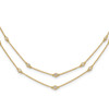 Lex & Lu 14k Yellow Gold Diamond Multi Station Double Strand Necklace - Lex & Lu