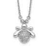 Lex & Lu 14k White Gold Diamond Bee Necklace LAL2705 - Lex & Lu