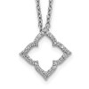 Lex & Lu 14k White Gold Diamond Necklace LAL2743 - Lex & Lu