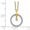 Lex & Lu 14k White Gold Diamond Circle Necklace LAL2763 - 3 - Lex & Lu