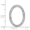 Lex & Lu 14k White Gold Diamond Oval Chain Slide LAL2795 - 4 - Lex & Lu