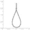 Lex & Lu 14k White Gold Diamond Teardrop Pendant LAL2802 - 4 - Lex & Lu