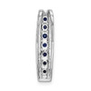 Lex & Lu 14k White Gold Diamond & Sapphire Fancy Chain Slide LAL2840 - 4 - Lex & Lu