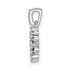 Lex & Lu 14k White Gold Diamond & Amethyst Fancy Pendant LAL2865 - 2 - Lex & Lu