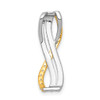 Lex & Lu 14k Two Tone Gold Diamond Fancy Chain Slide LAL2870 - 3 - Lex & Lu