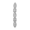 Lex & Lu 14k White Gold Diamond Fancy Chain Slide LAL2876 - Lex & Lu