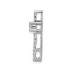 Lex & Lu 14k White Gold Diamond & Sapphire Fancy Chain Slide LAL2910 - 2 - Lex & Lu