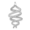 Lex & Lu 14k White Gold Diamond Fancy Chain Slide LAL2942 - Lex & Lu