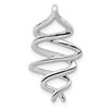 Lex & Lu 14k White Gold Diamond Fancy Chain Slide LAL2942 - 3 - Lex & Lu