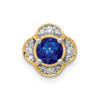 Lex & Lu 14k Yellow Gold Diamond & Sapphire Fancy Pendant LAL2974 - Lex & Lu