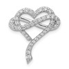 Lex & Lu 14k White Gold Diamond Infinity & Heart Chain Slide LAL2977 - Lex & Lu