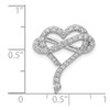 Lex & Lu 14k White Gold Diamond Infinity & Heart Chain Slide LAL2977 - 4 - Lex & Lu
