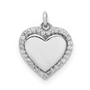 Lex & Lu 14k White Gold Diamond Fancy Heart Pendant LAL3078 - Lex & Lu