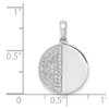 Lex & Lu 14k White Gold Diamond Fancy Circle Pendant LAL3083 - 4 - Lex & Lu