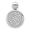 Lex & Lu 14k White Gold Diamond Fancy Circle Pendant LAL3094 - Lex & Lu