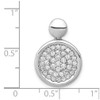 Lex & Lu 14k White Gold Diamond Fancy Circle Pendant LAL3095 - 4 - Lex & Lu