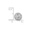 Lex & Lu 14k White Gold Diamond Semi-mount Pendant LAL3123 - 4 - Lex & Lu