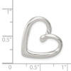 Lex & Lu Sterling Silver Heart Slide LAL22046 - 3 - Lex & Lu