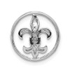 Lex & Lu 14k White Gold Diamond Pendant LAL3245 - 3 - Lex & Lu