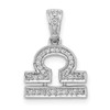 Lex & Lu 14k White Gold Diamond Pendant LAL3293 - Lex & Lu