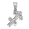 Lex & Lu 14k White Gold Diamond Pendant LAL3295 - Lex & Lu