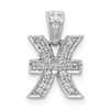 Lex & Lu 14k White Gold Diamond Pendant LAL3298 - Lex & Lu