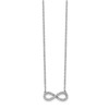 Lex & Lu 14k White Gold Polished Diamond Infinity Symbol Necklace - 2 - Lex & Lu