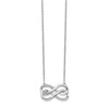 Lex & Lu 14k White Gold Polished Diamond Double Infinity Symbol Necklace - 2 - Lex & Lu