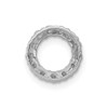 Lex & Lu 14k White Gold Diamond Circle Pendant LAL3457 - 3 - Lex & Lu