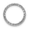 Lex & Lu 14k White Gold Diamond Circle Pendant LAL3459 - 3 - Lex & Lu