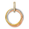 Lex & Lu 14k Tri-Color Gold Diamond Pendant - Lex & Lu