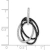 Lex & Lu 14k White Gold White and Black Diamond Ovals Pendant - 3 - Lex & Lu