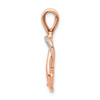 Lex & Lu 14k Rose Gold Diamond Slide Pendant LAL3490 - 2 - Lex & Lu