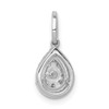 Lex & Lu 14k White Gold Diamond Pear Shape Pendant LAL3532 - 3 - Lex & Lu