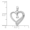 Lex & Lu 14k White Gold Diamond Heart Pendant LAL3603 - 3 - Lex & Lu