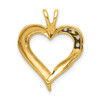 Lex & Lu 14k Yellow Gold AA Diamond Heart Pendant LAL3625 - 3 - Lex & Lu