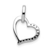 Lex & Lu 14k White Gold Diamond Heart Pendant LAL3631 - 3 - Lex & Lu