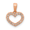 Lex & Lu 14k Rose Gold Diamond Heart Pendant - Lex & Lu