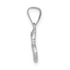 Lex & Lu 14k White Gold .01ct. Diamond Heart Pendant - 2 - Lex & Lu