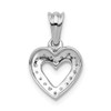 Lex & Lu 14k White Gold Diamond Heart Pendant LAL3644 - 3 - Lex & Lu