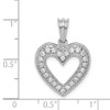 Lex & Lu 14k White Gold Diamond Heart Pendant LAL3648 - 4 - Lex & Lu