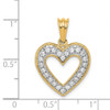 Lex & Lu 14k Yellow Gold Diamond Heart Pendant LAL3649 - 3 - Lex & Lu