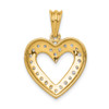 Lex & Lu 14k Yellow Gold Diamond Heart Pendant LAL3649 - 4 - Lex & Lu