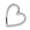 Lex & Lu 14k White Gold AA Diamond Vintage Heart Chain Slide - 3 - Lex & Lu