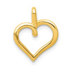 Lex & Lu 14k Yellow Gold Diamond Heart Pendant LAL3655 - 3 - Lex & Lu
