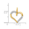 Lex & Lu 14k Yellow Gold Diamond Heart Pendant LAL3657 - 2 - Lex & Lu