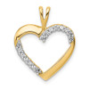 Lex & Lu 14k Yellow Gold Diamond Heart Pendant LAL3660 - Lex & Lu