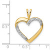 Lex & Lu 14k Yellow Gold Diamond Heart Pendant LAL3660 - 3 - Lex & Lu