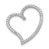 Lex & Lu 14k White Gold Diamond Heart Slide LAL3662 - Lex & Lu